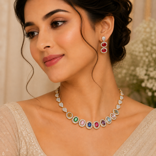 Multicolour stones ad set