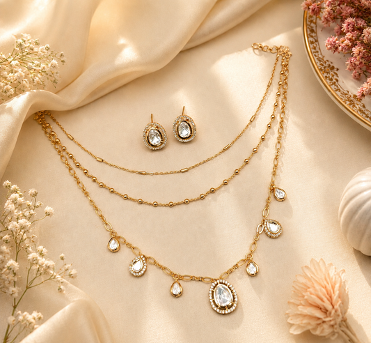 Classic Triple Layer Moissanite set