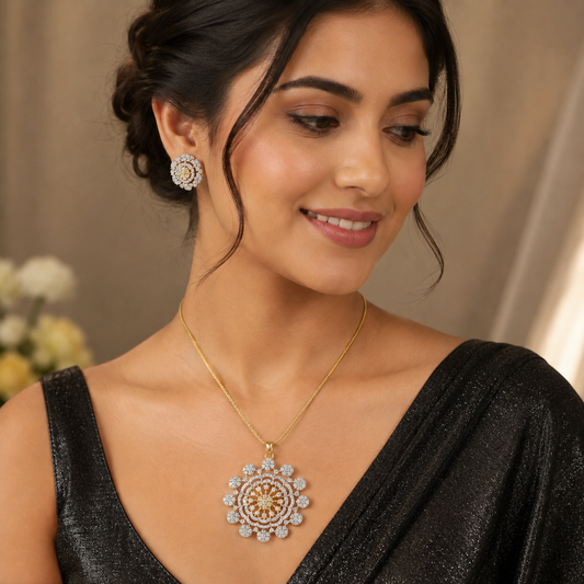 Akansha Diamond pendant Set