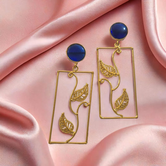 ROMANA EARRINGS WITH BLUE STONE