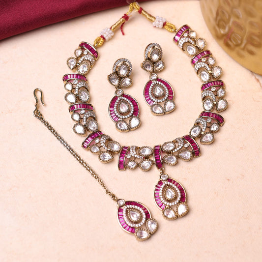 Girika Moissanite Set (Ruby)