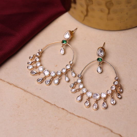 Priyanka Moissanite Earring (Green)