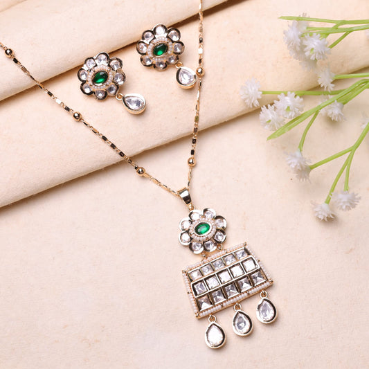 Girisha Moissanite Pendant Set