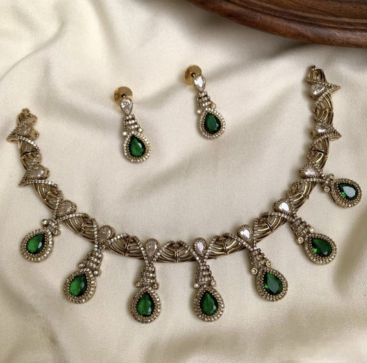 Shanaya green Victorian hasli Set