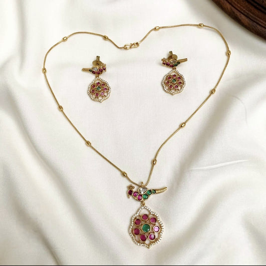 Mitali Bird Pendant set
