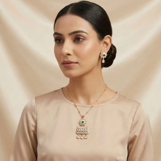 Girisha Moissanite Pendant Set