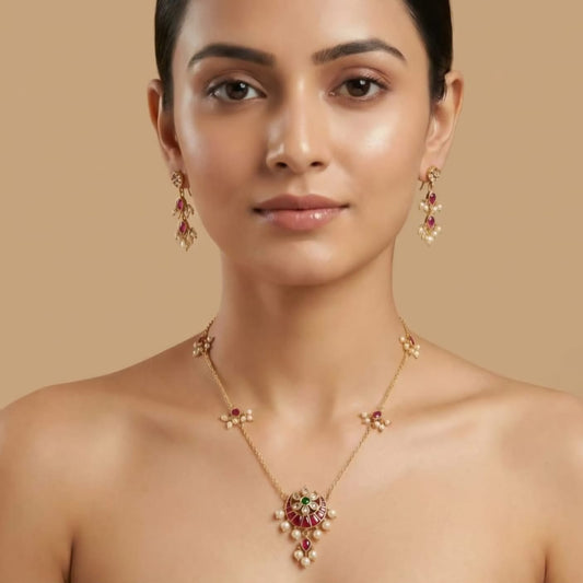Goriya Jadau Pendant set