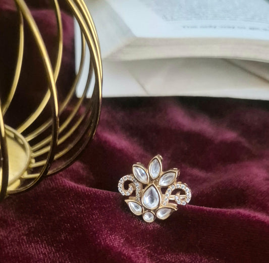 NISHA MOISSANITE RING WIT CZ STONE