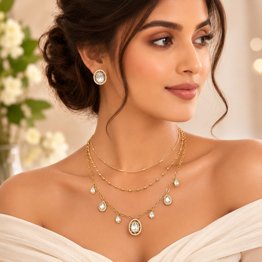 Classic Triple Layer Moissanite set
