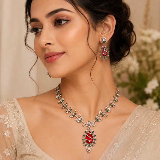 Meghna Emerald and ruby ad set