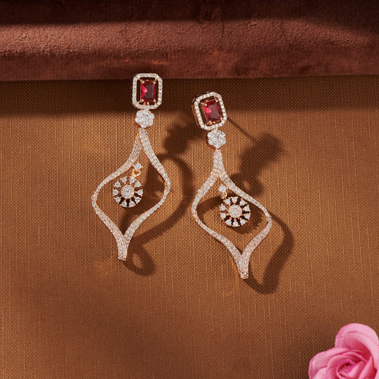 DAMI DANGLER ZIRCONIA EARRINGS