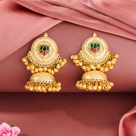 LOTUS BRASS  JHUMKAS