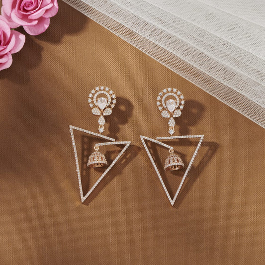 TRICONE ZIRCONIA WITH MINI CENTRE JUMKA EARRING