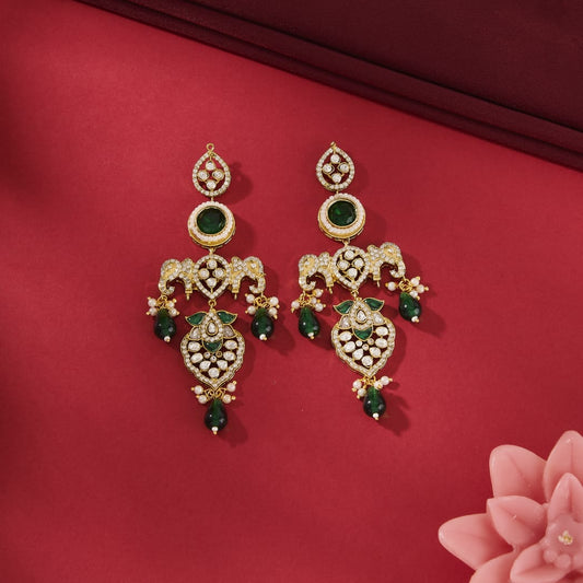 DOLLY MOISSANITE & KUNDAN EARRING