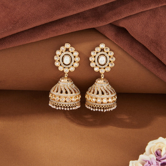 POOJA JHUMKA KUNDAN EARRINGS