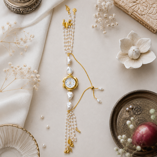 Pearls daggling Kashmiri Style Watch