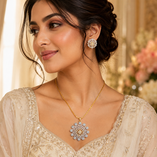 Akansha Diamond pendant Set