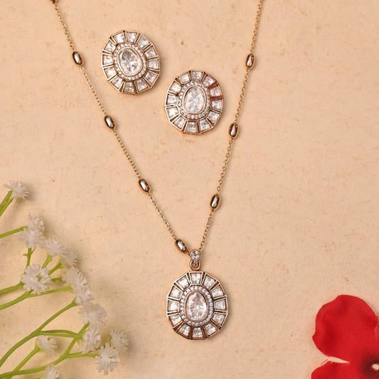 Somiya Moissanite Pendant set -2