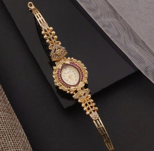 Kanika Watch with Ruby Stones