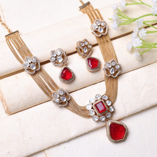 Tani Moissanie Set (Red)