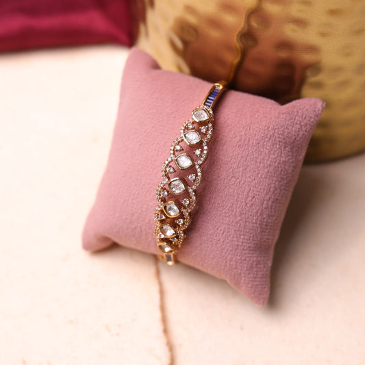 Meghna Moissanite Bracelet (Blue)