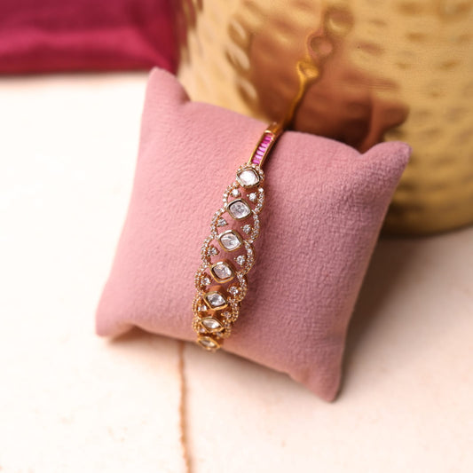 Meghna Moissanite Bracelet (Red)