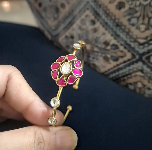 Mitali Jadau & Moissanite Bracelet (adjustable)