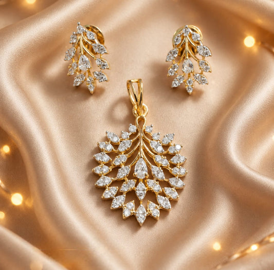 Eternal Petal CZ pendant set