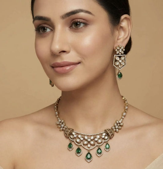 Gauravi Victorian Set ( Green)