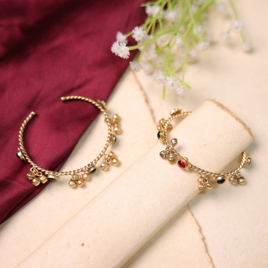 Adjustable Chan- Chan Bangles with Multi-colour stones