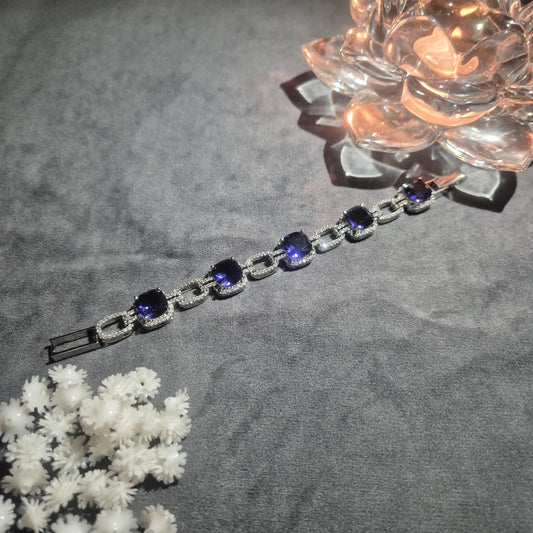 SAPPHIRE BLUE CZ BRACELET