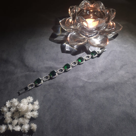 EMERALD GREEN CZ BRACELET
