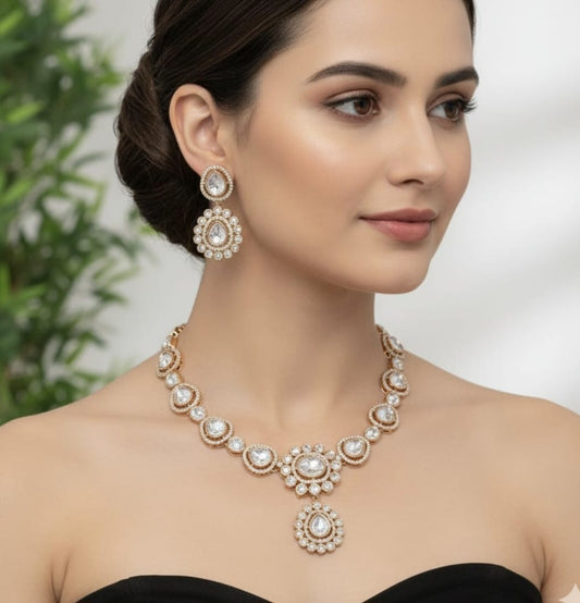 Megha Moissanite Set