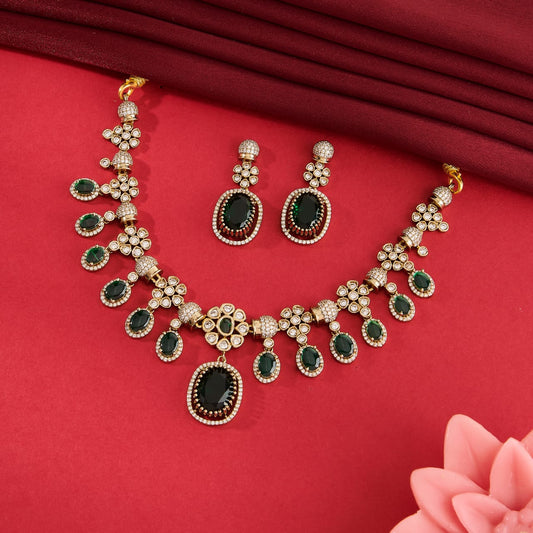 GREEN VICTORIAN RAMESHWARI SET