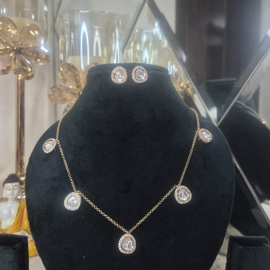 SEEMA MOISSANITE PENDANT SSET
