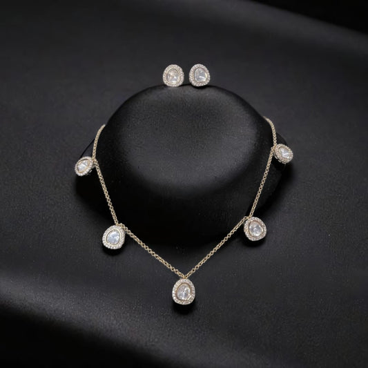 SEEMA MOISSANITE PENDANT SSET