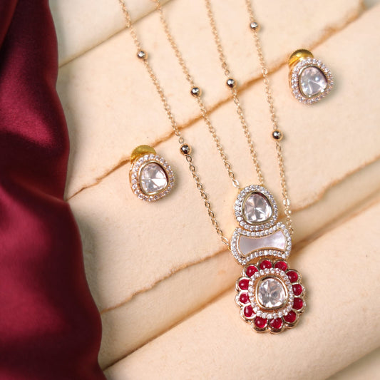 Samanta Moissanite Pendant Set