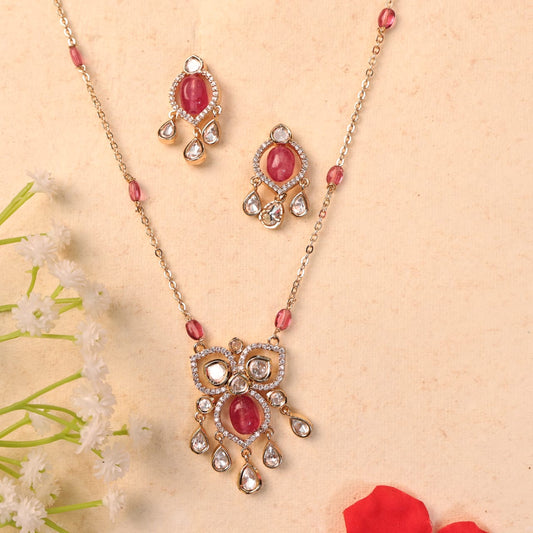 Alanka Moissanite Pendant Set