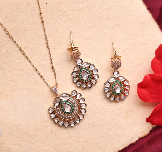 MASOOM MOISSANITE PENDANT SET